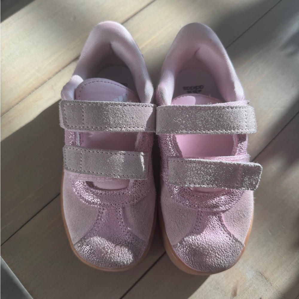 Adidas Kids Light Pink Velcro Sneakers